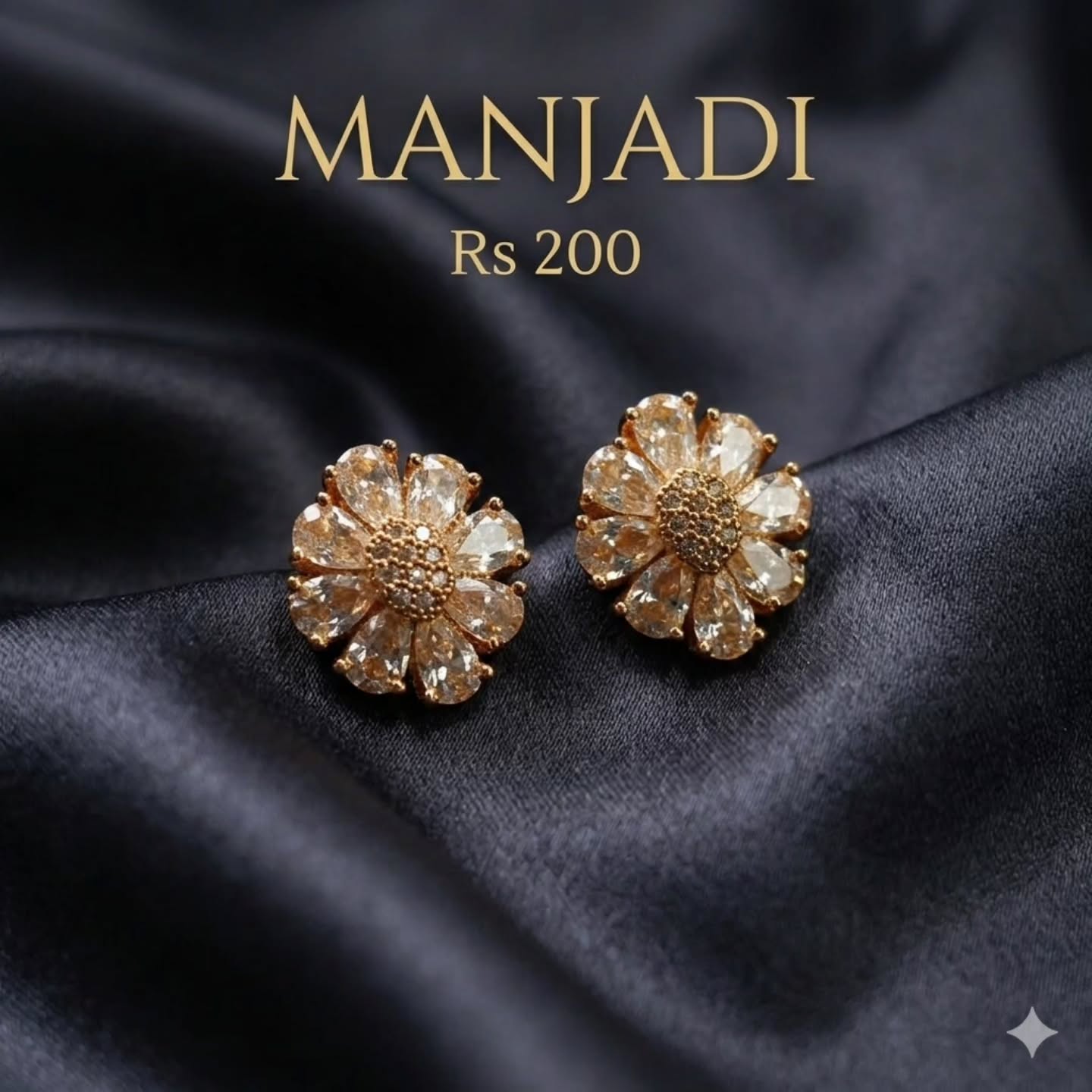 AD STONE STUD EARRINGS