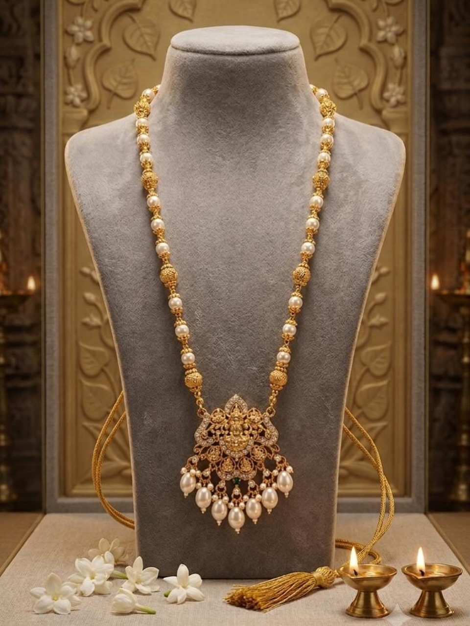 DIVINE ELEGANCE: TRADITIONAL LAKSHMI HAARAM