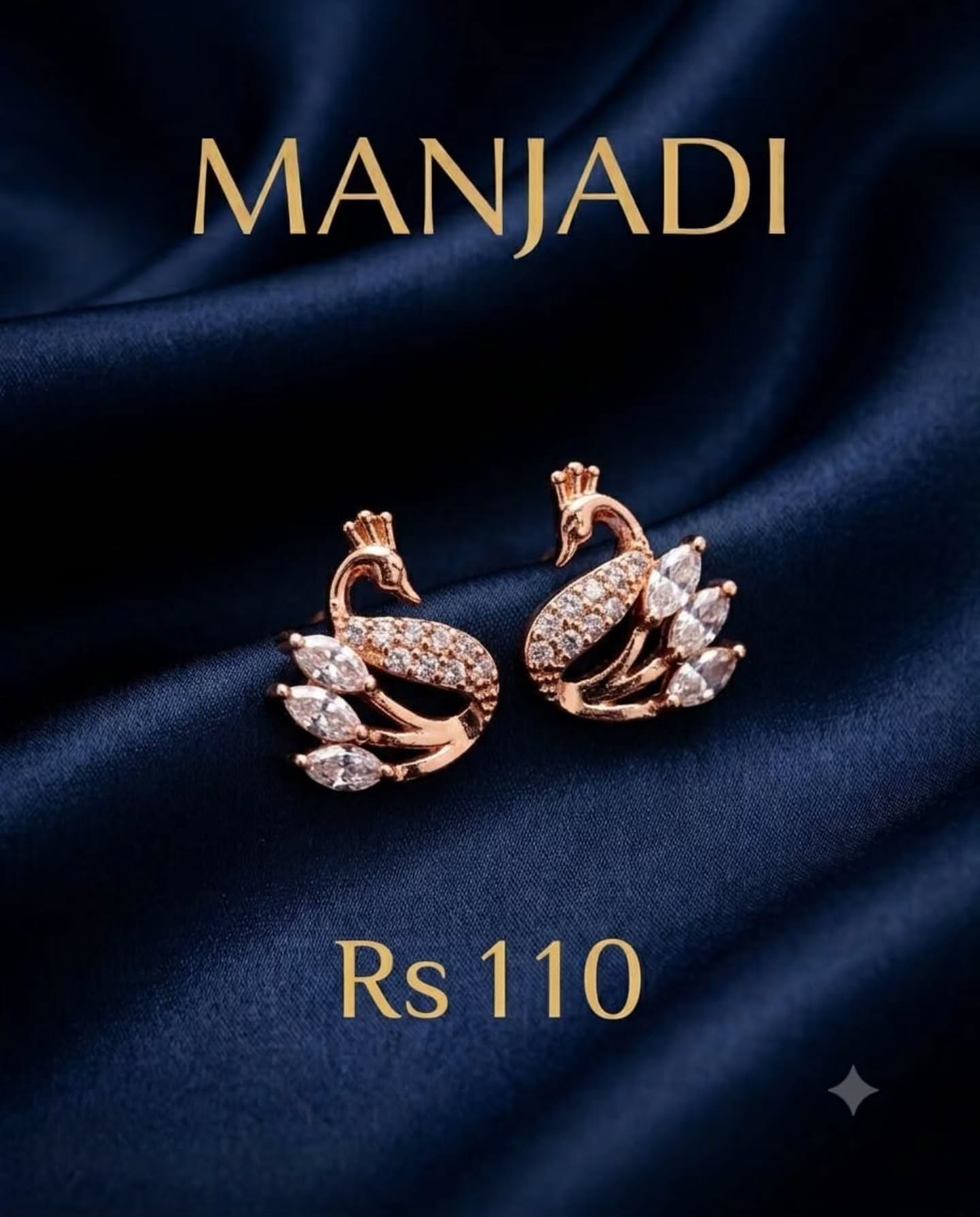 AD STONE STUD EARRINGS