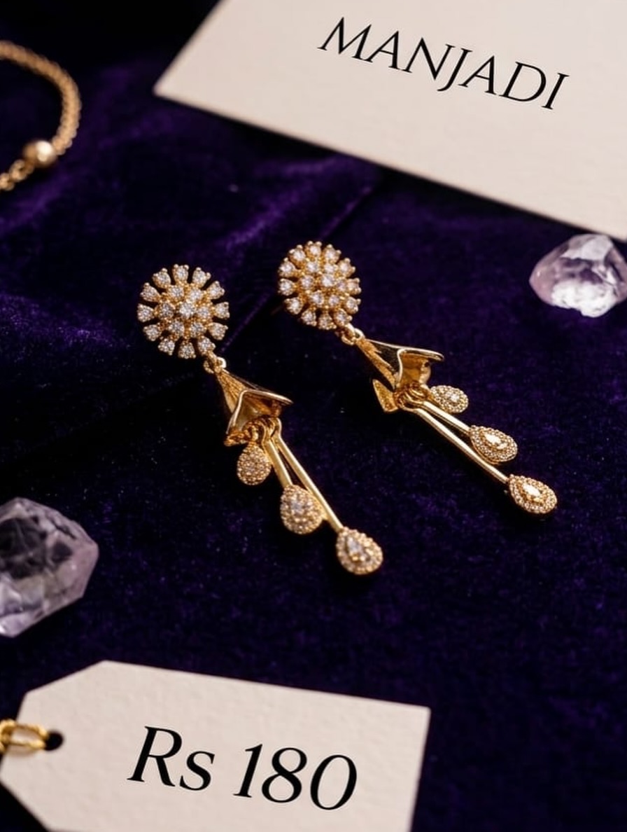 AD STONE STUD EARRINGS